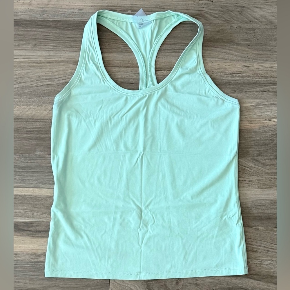 CALIA Mint Green Racerback Top. Size L
